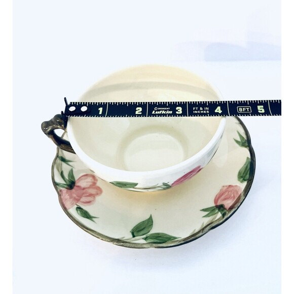 Vintage Franciscan Earthenware Desert Rose Tea Cup And Saucer Set - Picture 5 of 11